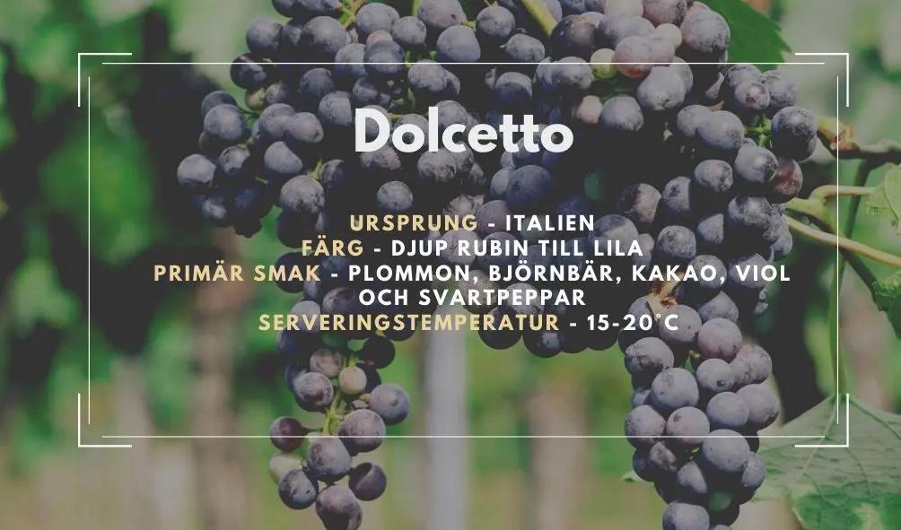Allmän information om  Dolcetto