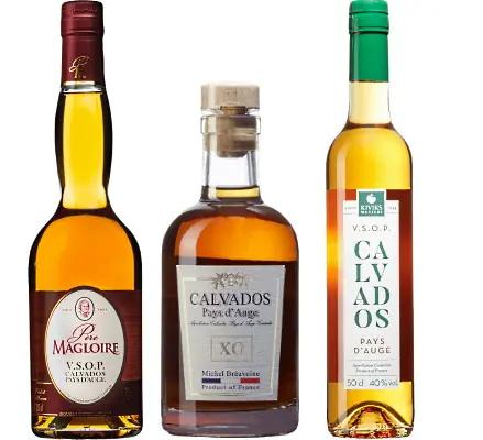 Äppelbrandy Calvados - tre flaskor