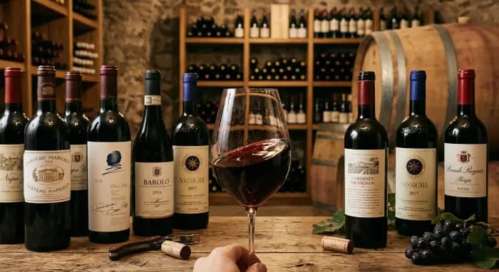 red wine collection