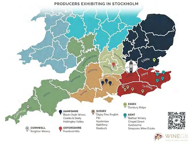 Storbritanniens viner - karta
