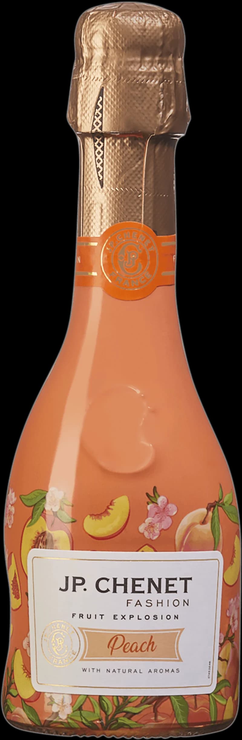 Flaska av JP Chenet smaksatt vin och fruktvin på en bordsservering.
