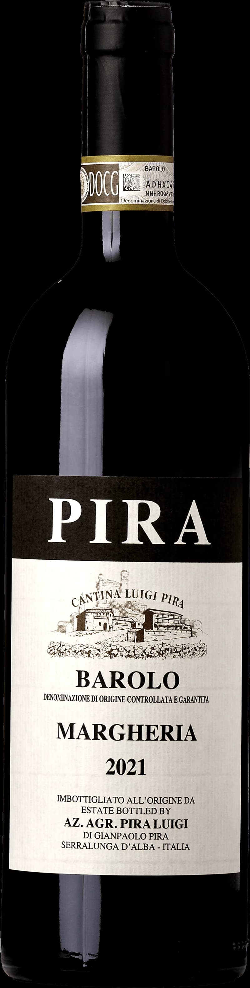Flaska rött vin av typen Barolo Margheria