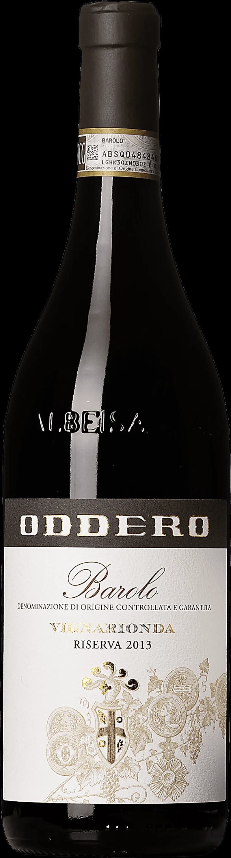 Flaska Barolo Vigna Rionda, ett rött vin från Piemonte i Italien