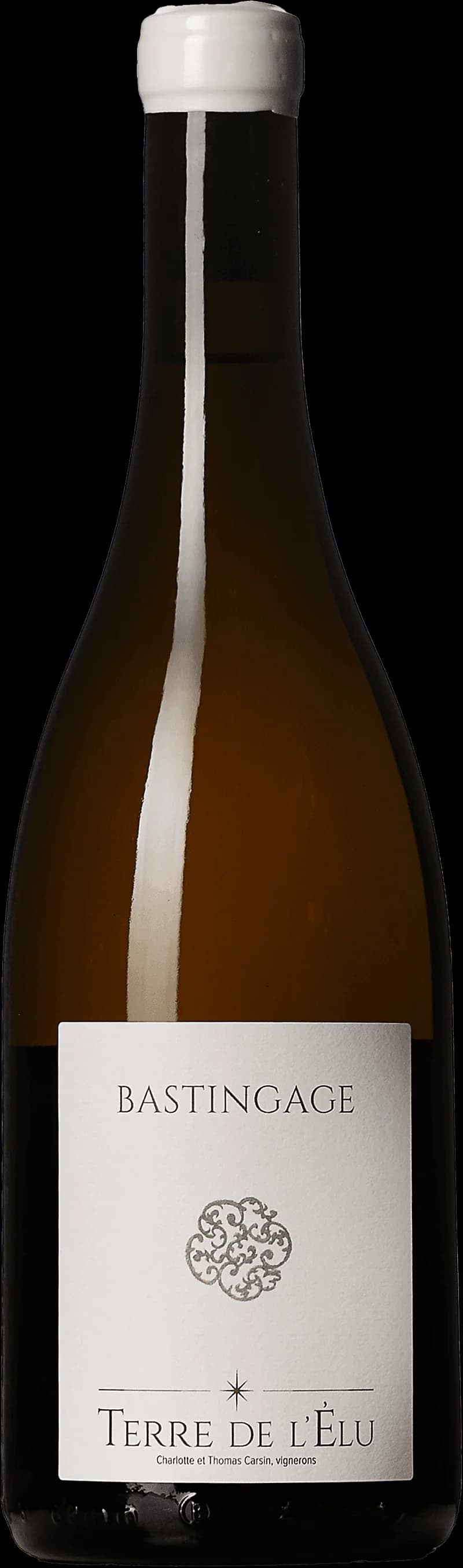 Bastingage, ett vitt vin med ljus färg, upphällt i glas mot en neutral bakgrund.
