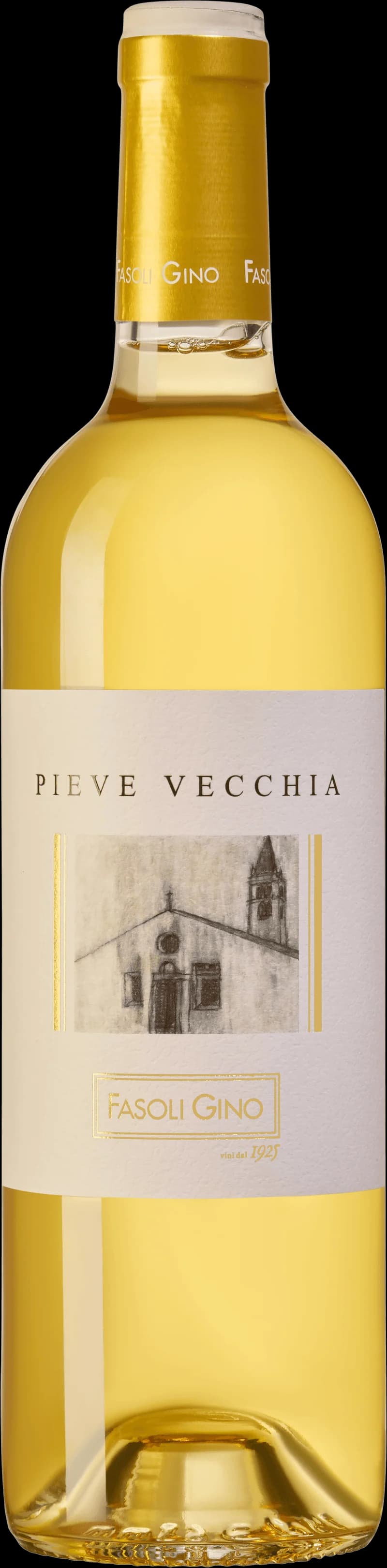 Flaska vitt vin från Fasoli Gino, italiensk producent av ekologiska viner