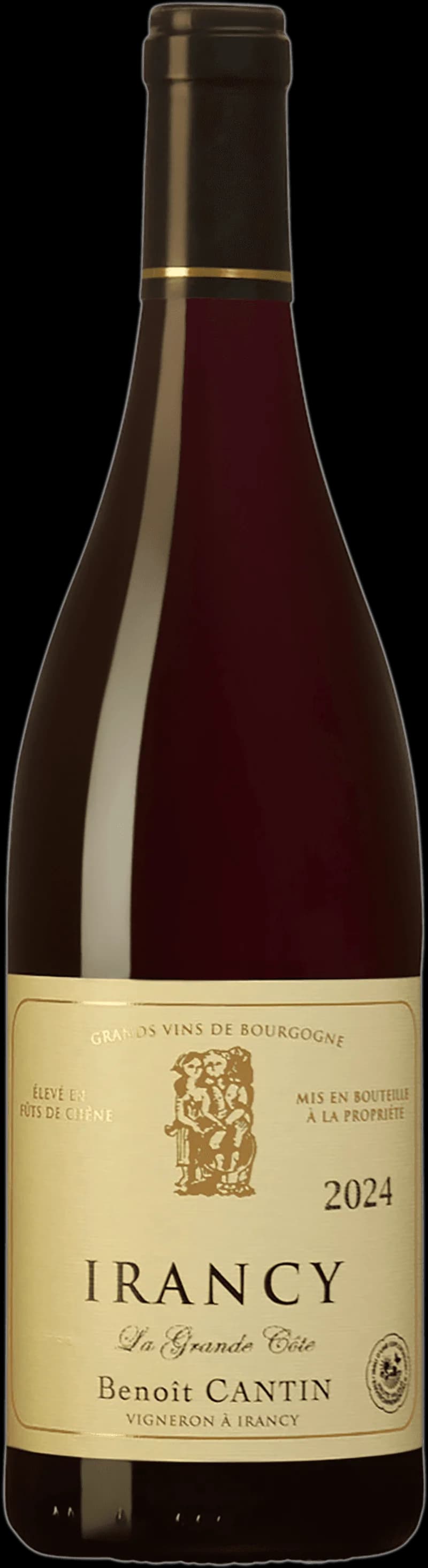 Flaska och glas med iranskt rött vin på ett bord