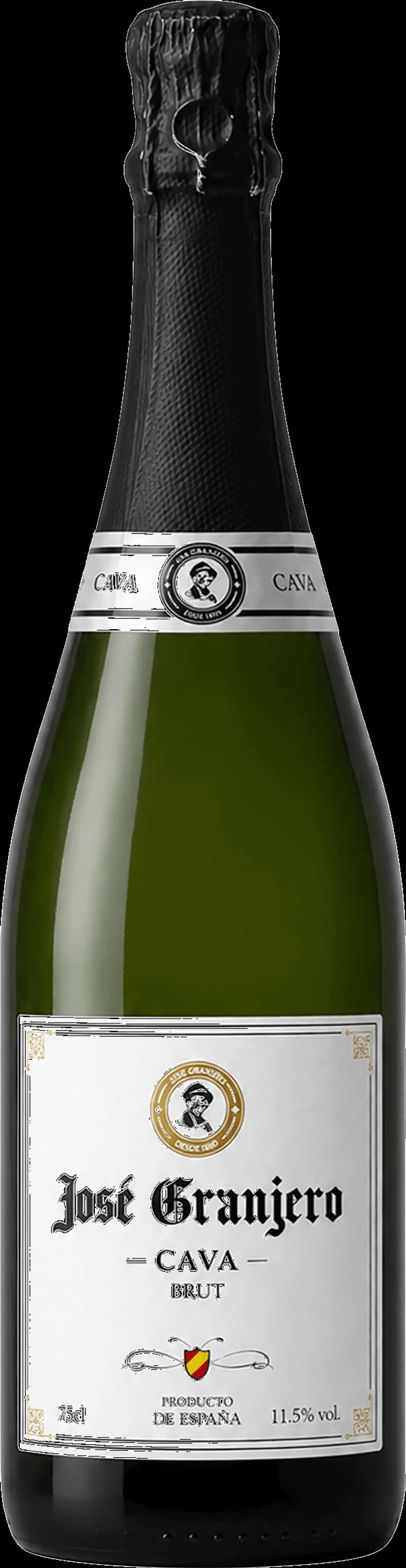 Flaska och glas med mousserande vin från José Granjero
