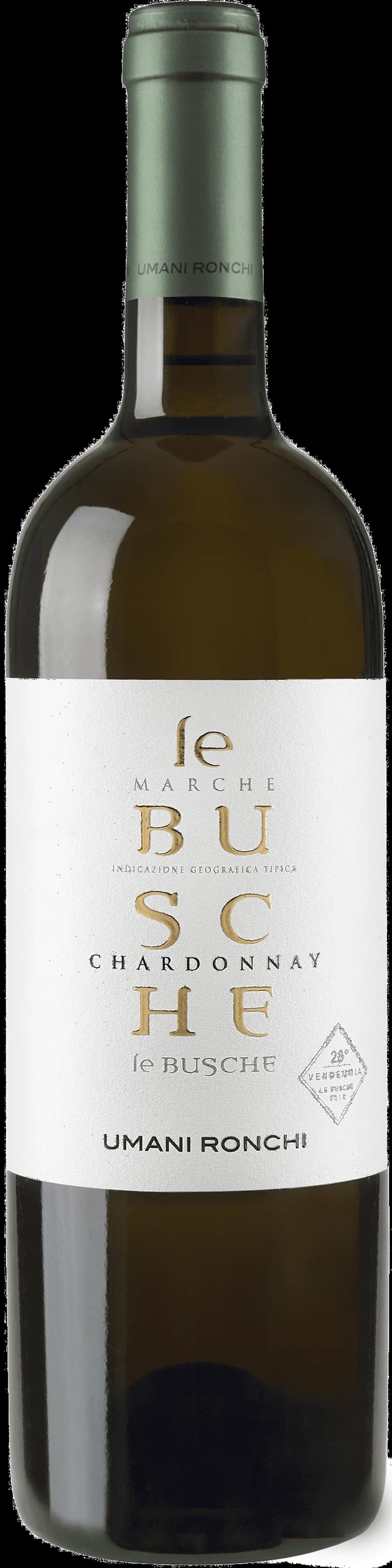 Flaska Le Busche Chardonnay, ett vitt vin av druvan chardonnay