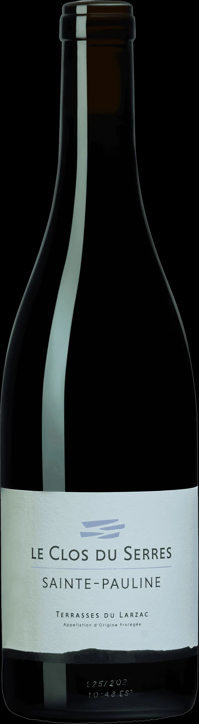 Flaska Le Clos du Serres rött vin, ett franskt rödvin från Languedoc
