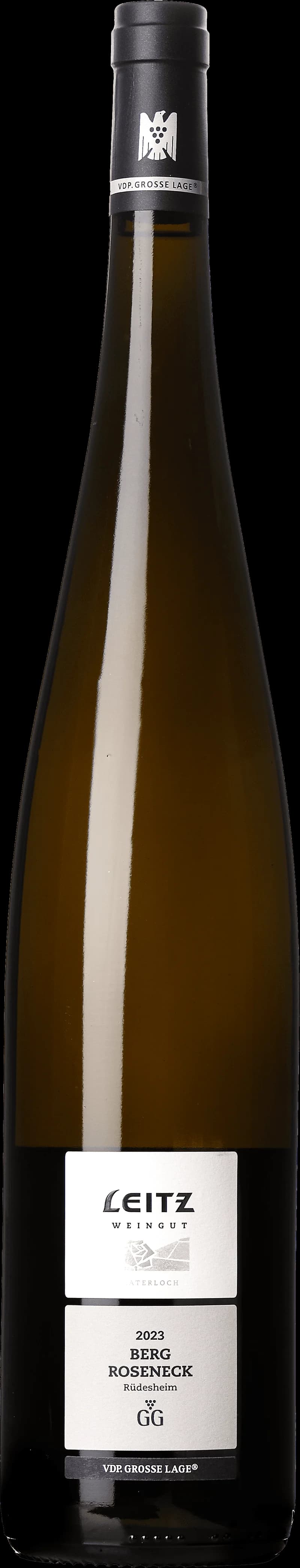 Flaska eller glas med vitt vin från producenten Leitz