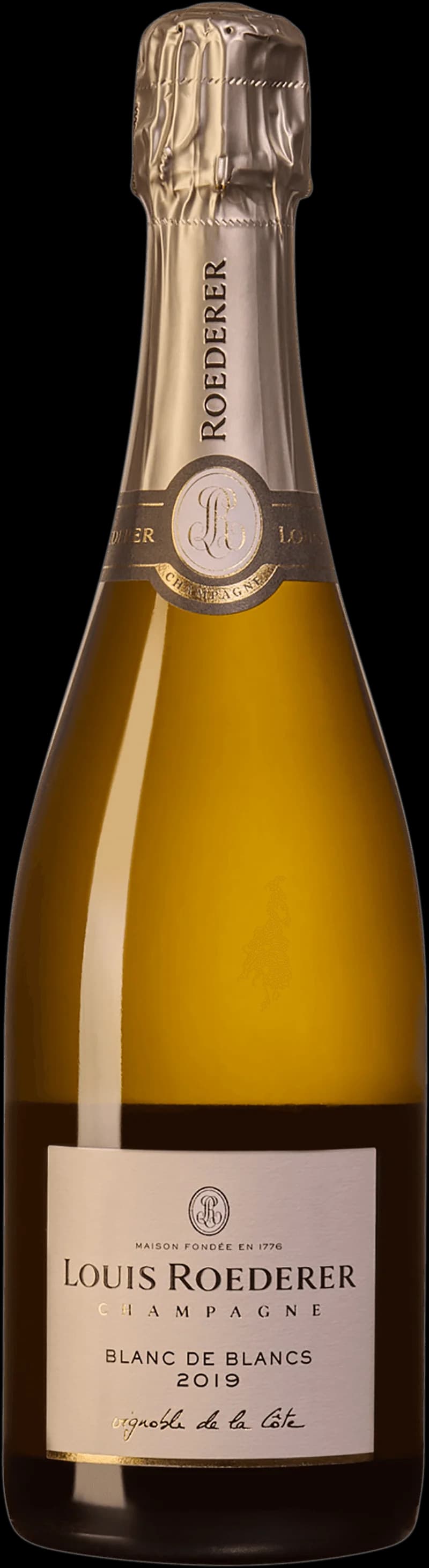 Flaska Louis Roederer mousserande vin, en fransk champagne från den välkända producenten.