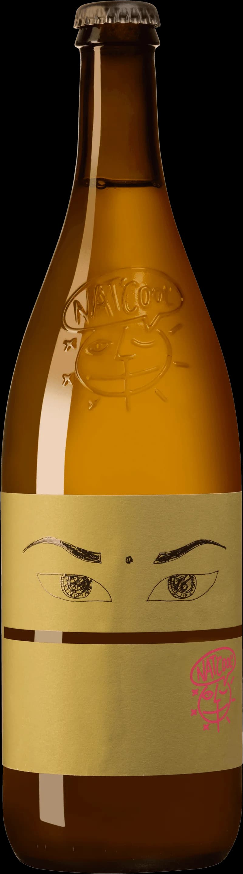 Flaska vitt vin av märket Nat Cool Drink Me Branco, portugisiskt vin med lätt och frisk stil.