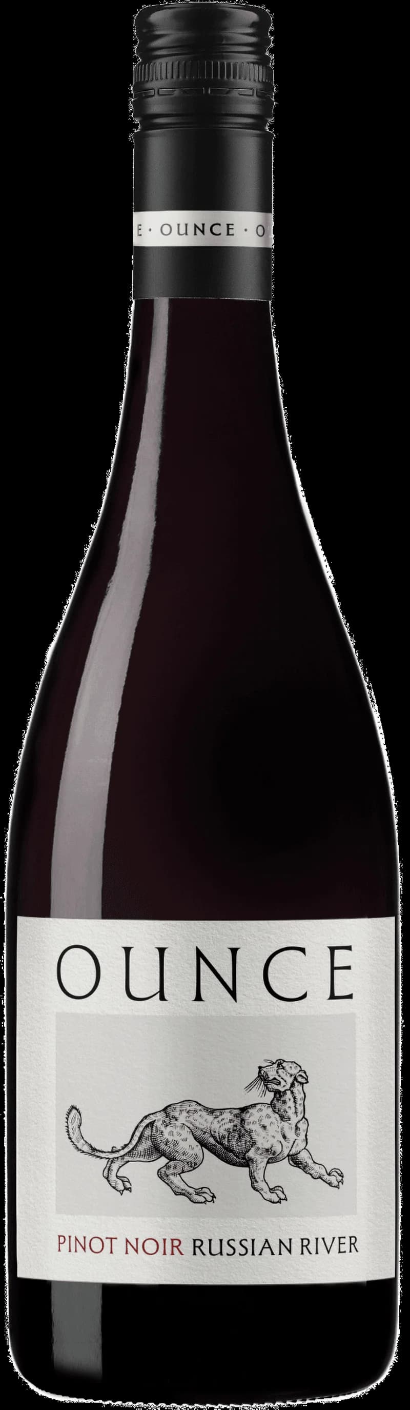 Ounce och rött vin – illustration av ett glas rött vin med ounce-mått