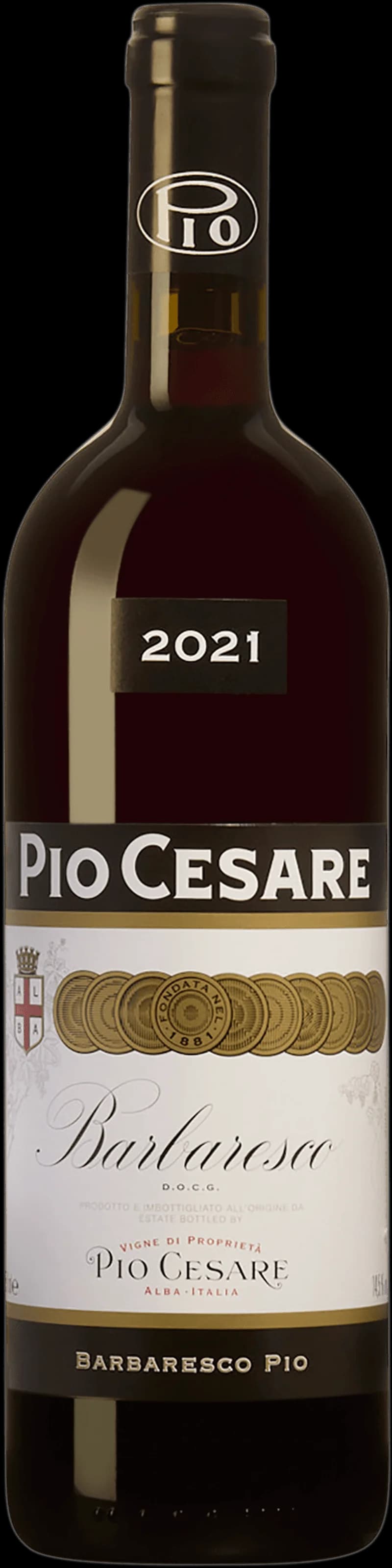 Flaska Pio Cesare rött vin, italienskt rödvin från Piemonte