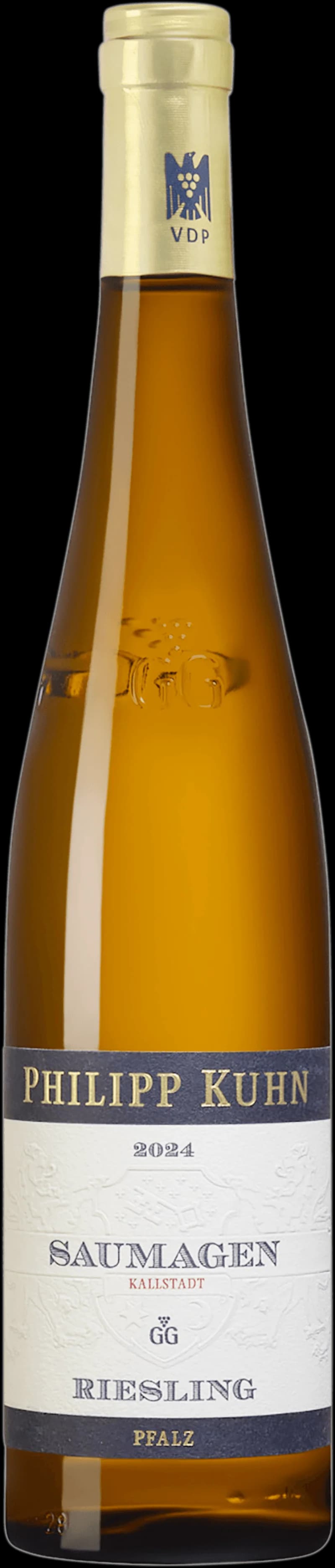 Flaska Saumagen Riesling Grosses Gewächs, ett torrt vitt vin från Tyskland