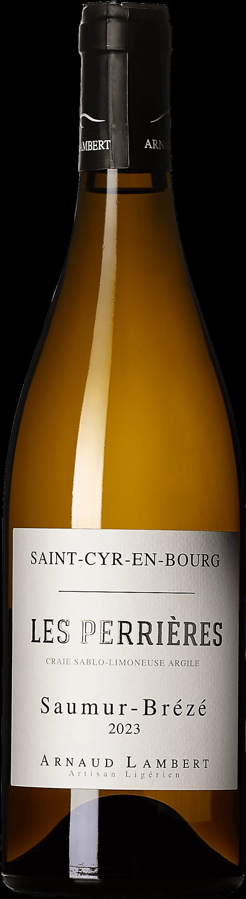 Flaska Saumur Blanc Les Perrières, ett torrt vitt vin från Loire gjort på Chenin Blanc
