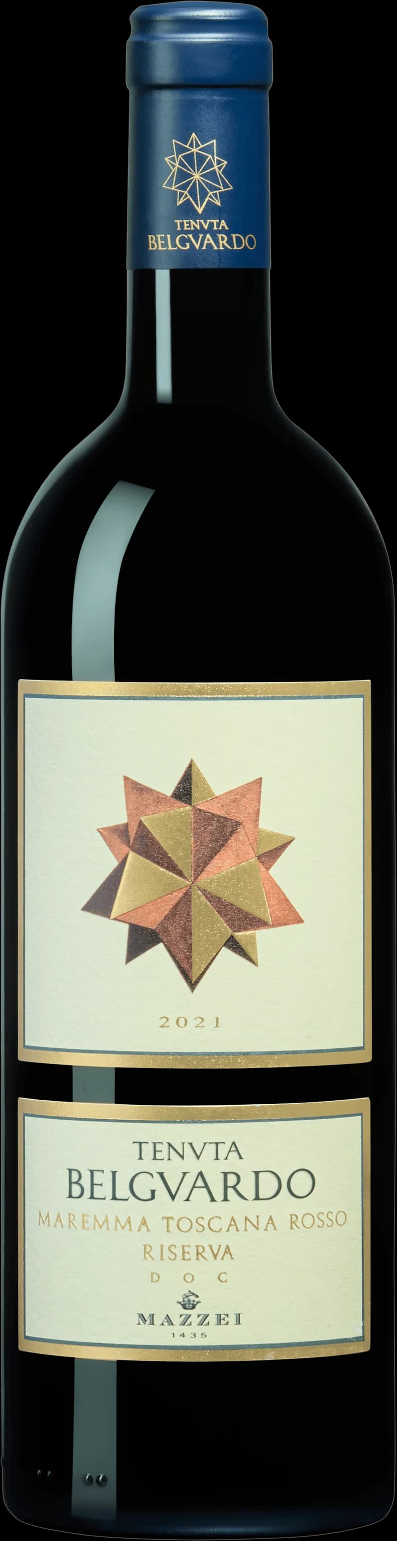 Flaska Tenuta Belguardo rött vin från Toscana, Italien