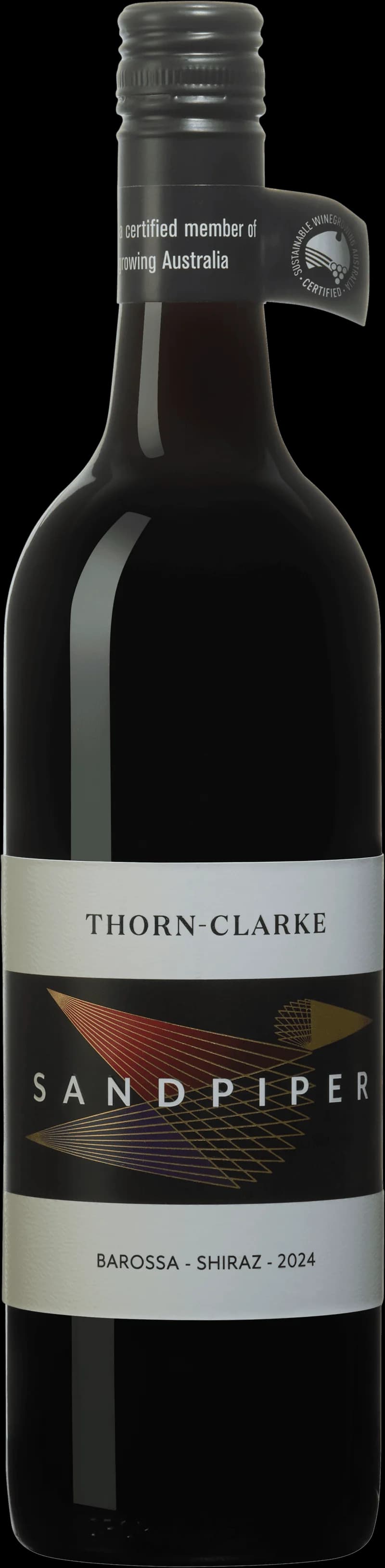 Flaska rött vin från Thorn Clarke, australisk vinproducent
