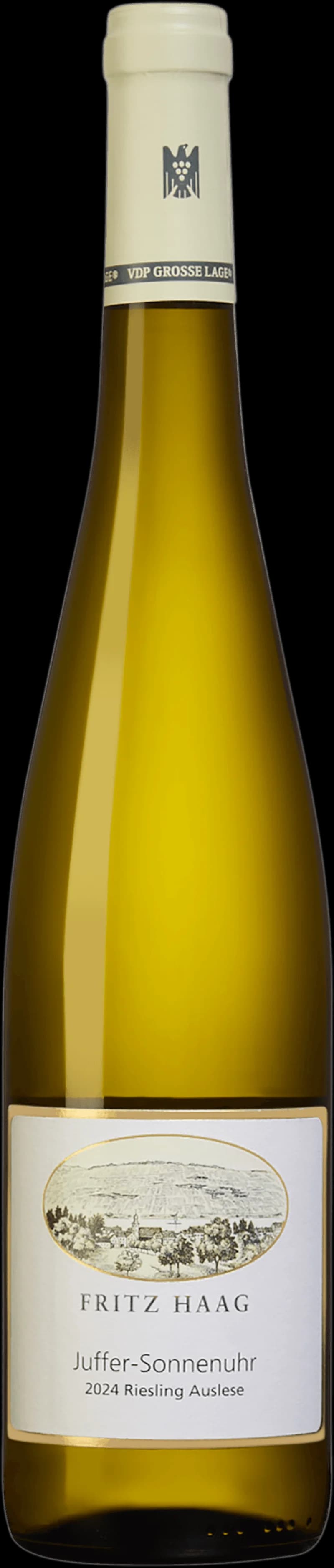 Flaska vitt vin från Weingut Fritz Haag, tysk vitvinproducent i Mosel