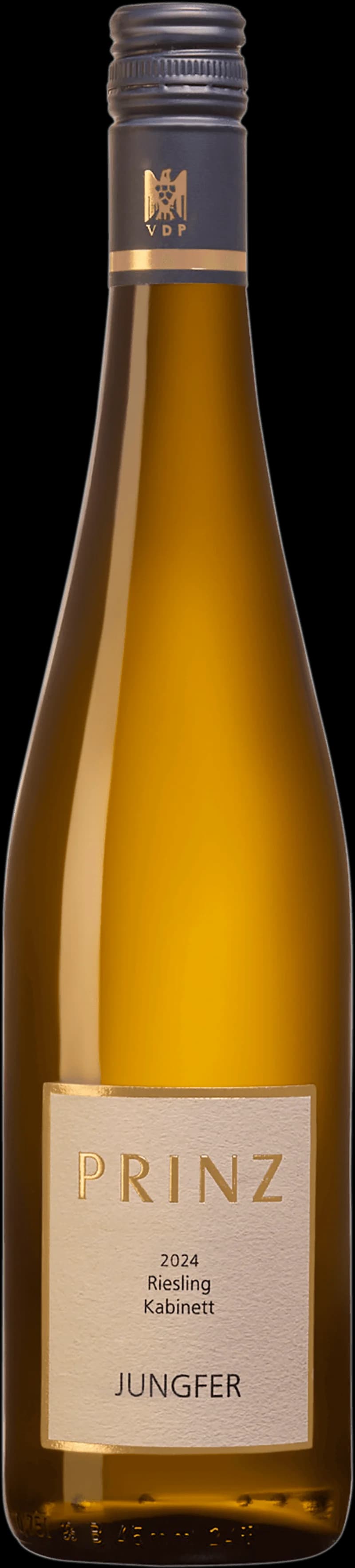 Flaska eller glas med vitt vin från Weingut Prinz, tysk vintillverkare