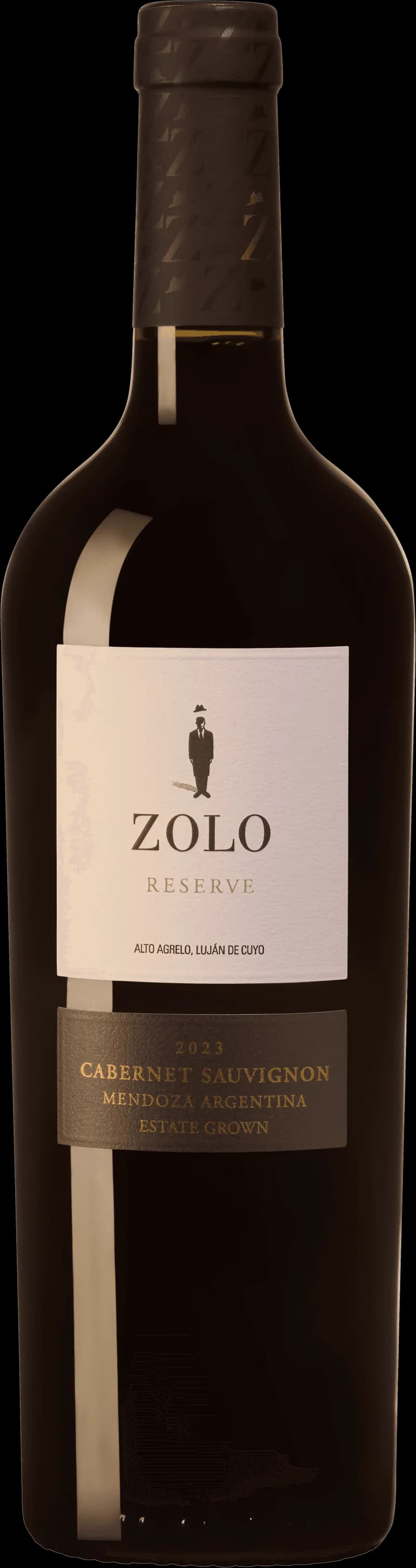Flaska Zolo Reserve rött vin mot neutral bakgrund