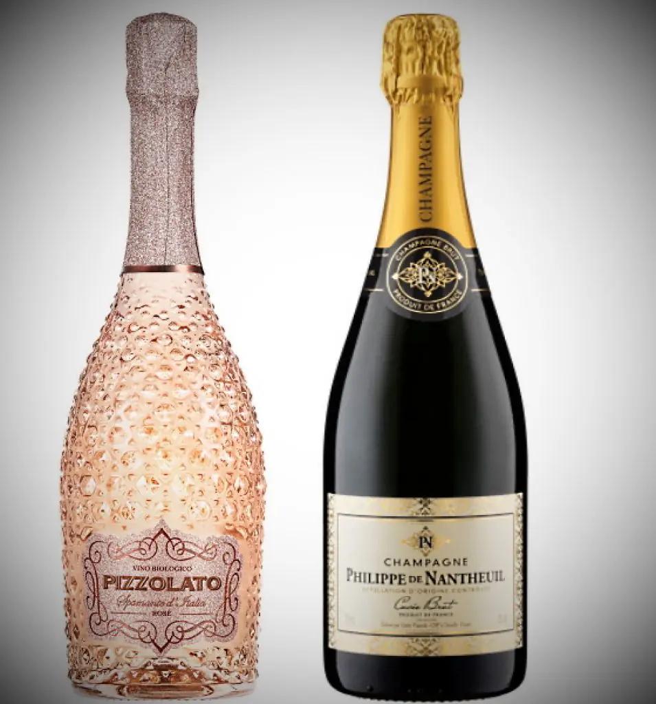 hjärtans - 2 flaskor bubbel