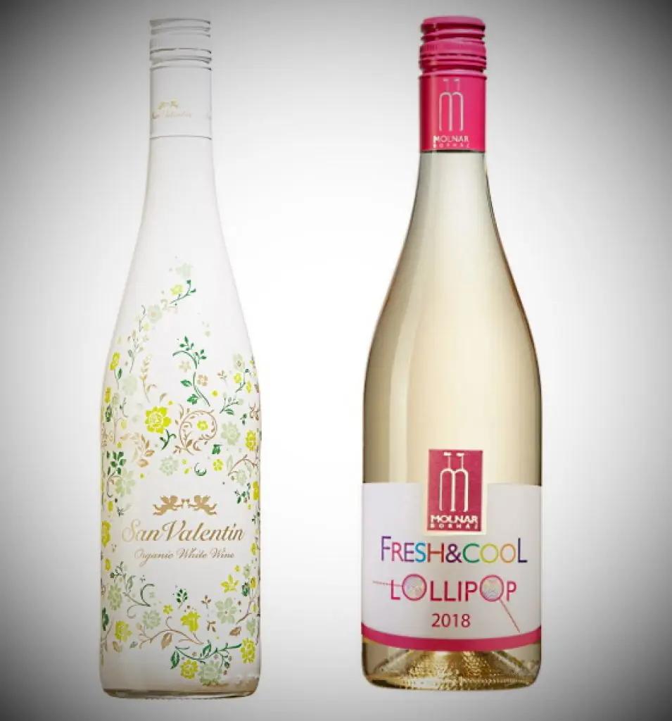 hjärtans - 2 flaskor vitt vin