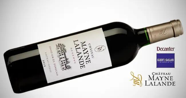 Bordeaux-vin Chateau ayne Lalande - flaska med priser
