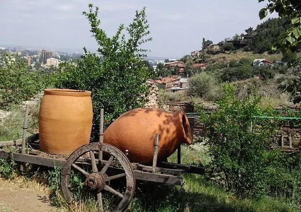 vitt sommarvin mgala vinurnor p en vagn