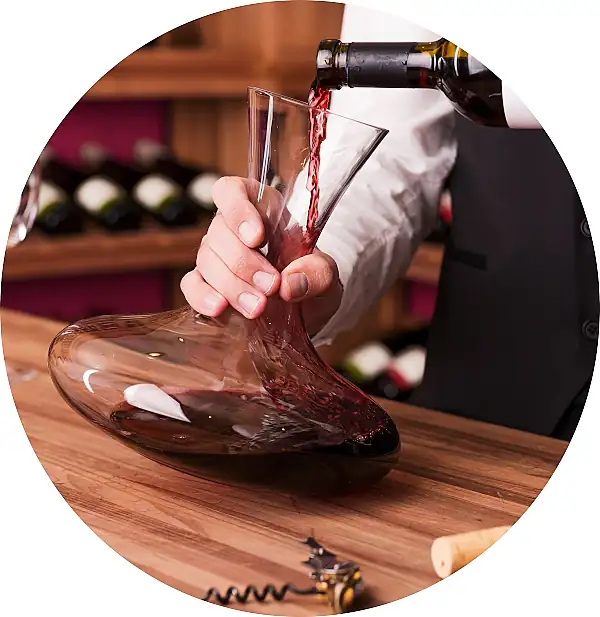 decanting wine