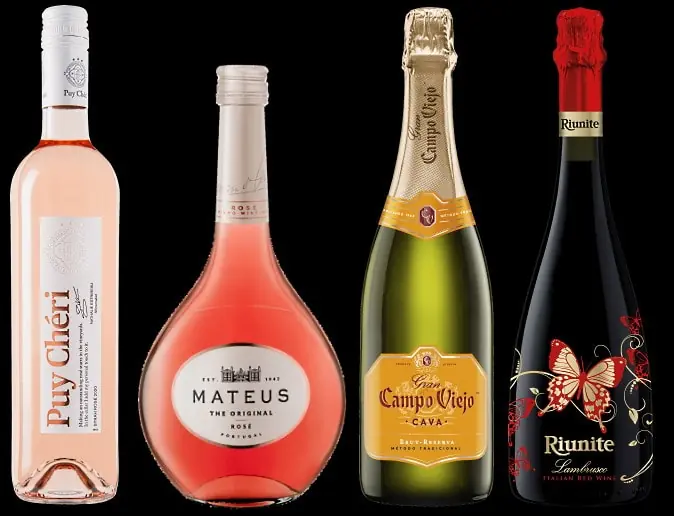 Mousserande och rosé viner med lite prislapp