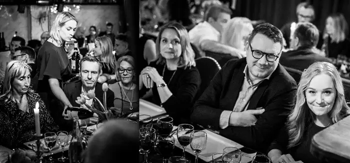 kändistätt och mycket folk på winemaker 's dinner