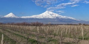 georgien - vy över bergen vingårdar