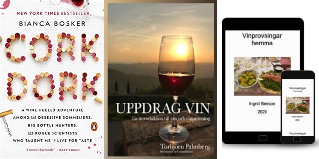 böcker om vin omslag på ytterligare 3 böcker