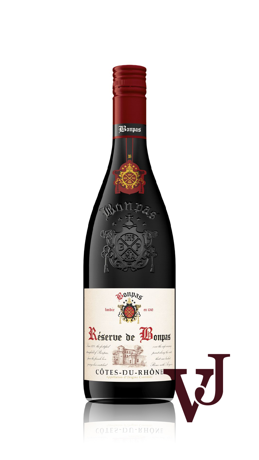 Rött Vin - Réserve de Bonpas Côtes-du-Rhône artikel nummer 201601 från producenten Bonpas från området Frankrike